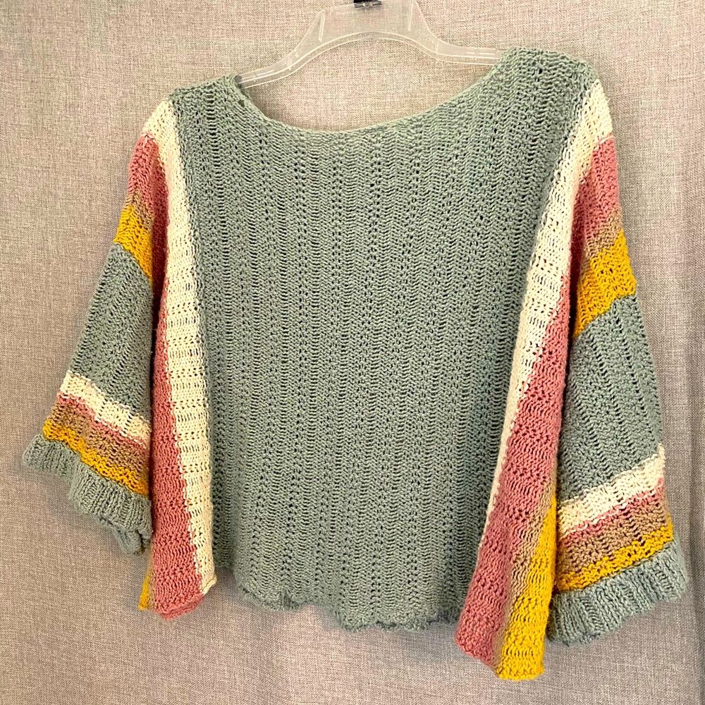 By Together Open Knit Crop Sweater